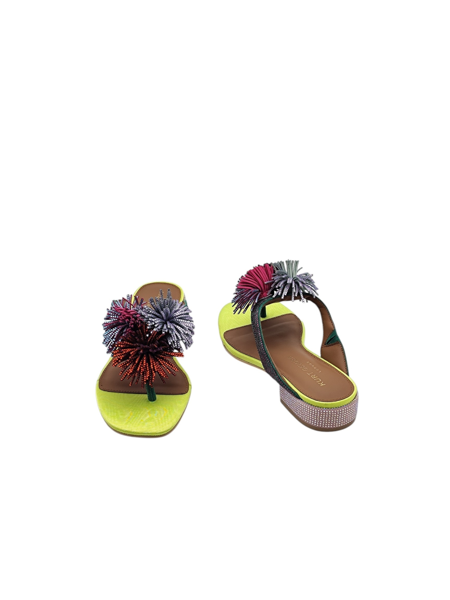 KURT GEIGER Infradito Pom Pom T-Bar Flat